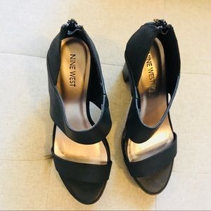 Nine West High Heel Black Sandals